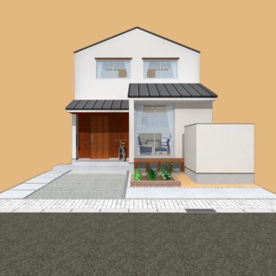 大山町タウンＥ棟の外観パース作成|株式会社未来住建｜安城市｜注文住宅・マンションリノベ・定期借地権付分譲